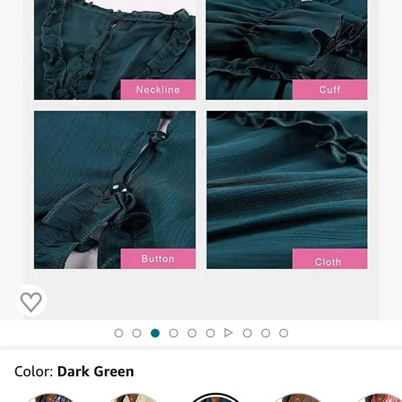 Sokoto woman spring summer deep v neck ruffle long sleeve mini dress - Picture 7 of 7